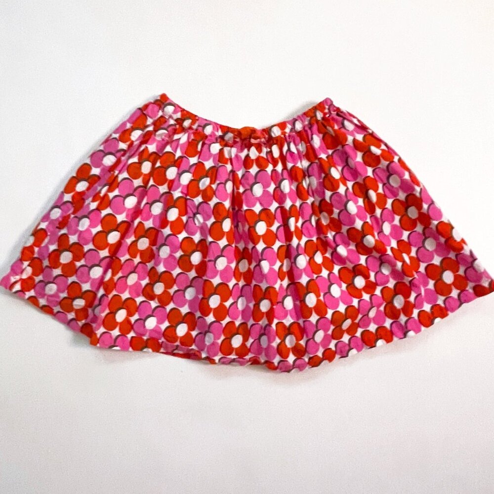 Mini Boden Pink and Red Floral Skirt